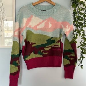 Wild Fable Landscape Sweater